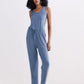 Relaxed Drawstring Jumpsuit in Blue