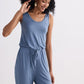 Relaxed Drawstring Jumpsuit in Blue