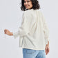 Relaxed Fit Top with Front-tie in Cream