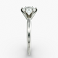 3.00 CTW AGI Certified Round Lab Grown Diamond Six Prong Solitaire Engagement Ring - F-VS Clarity in 14K White Gold