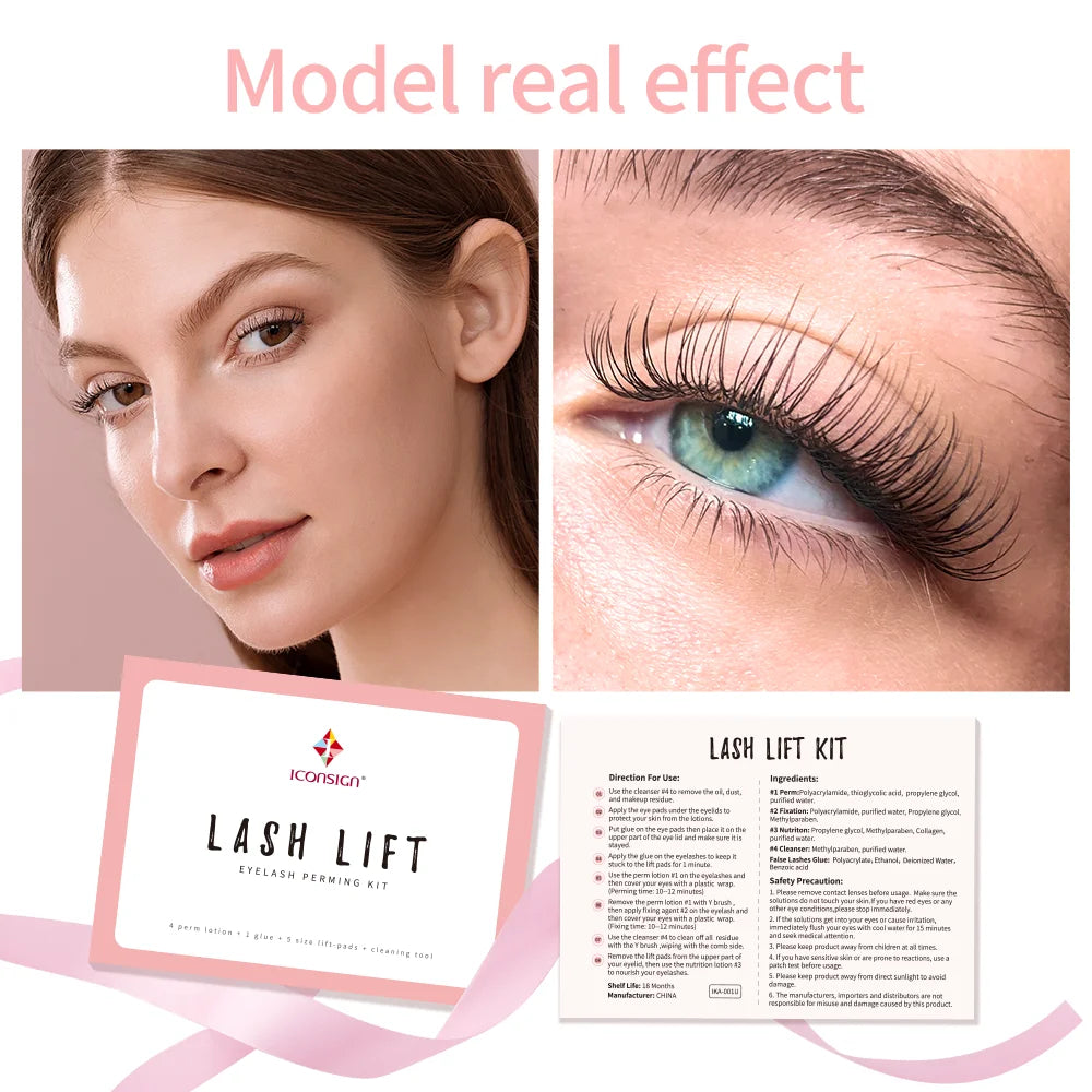 Dropshipping ICONSIGN Wimpernlifting Kit Wimpern-Lifting Wimpern-Booster Calia Set Wimpern Dauerwelle Augen Make-up Tools Kann Ihr Logo herstellen