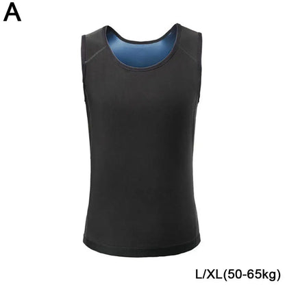 Men Silver Ion Coating Thermo Sweat Sauna Vest Body Shapewear Slimming Shapers Tops Trainer Tank Burning Waist Fat Effect J3P4