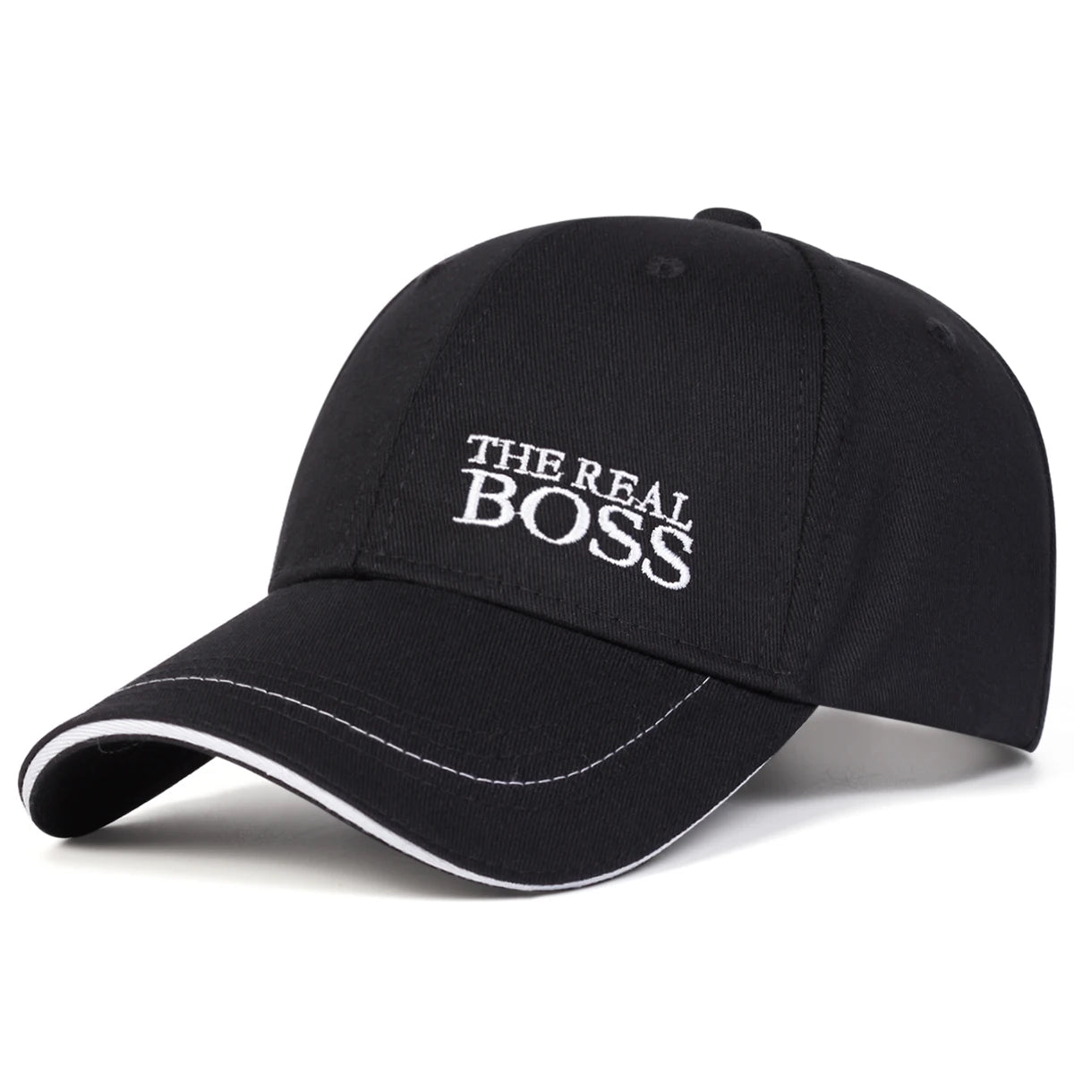 Unisex THE REAL BOSS Buchstabenstickerei Baseball Caps Frühling und Herbst Outdoor Verstellbare Freizeit Hüte Hip Hop Hut Sonnenhut