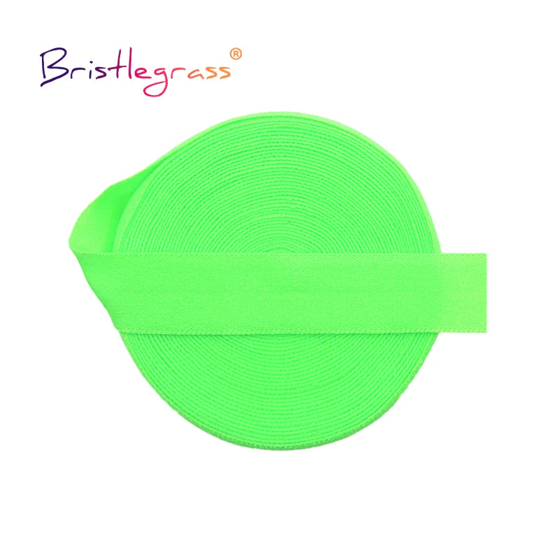 BRISTLEGRASS 2 5 10 Yard 5/8" 15mm Einfarbig Matt Nicht Glänzend Falzgummi FOE Spandex Band Stirnband Unterwäsche Kleid Nähen Borte