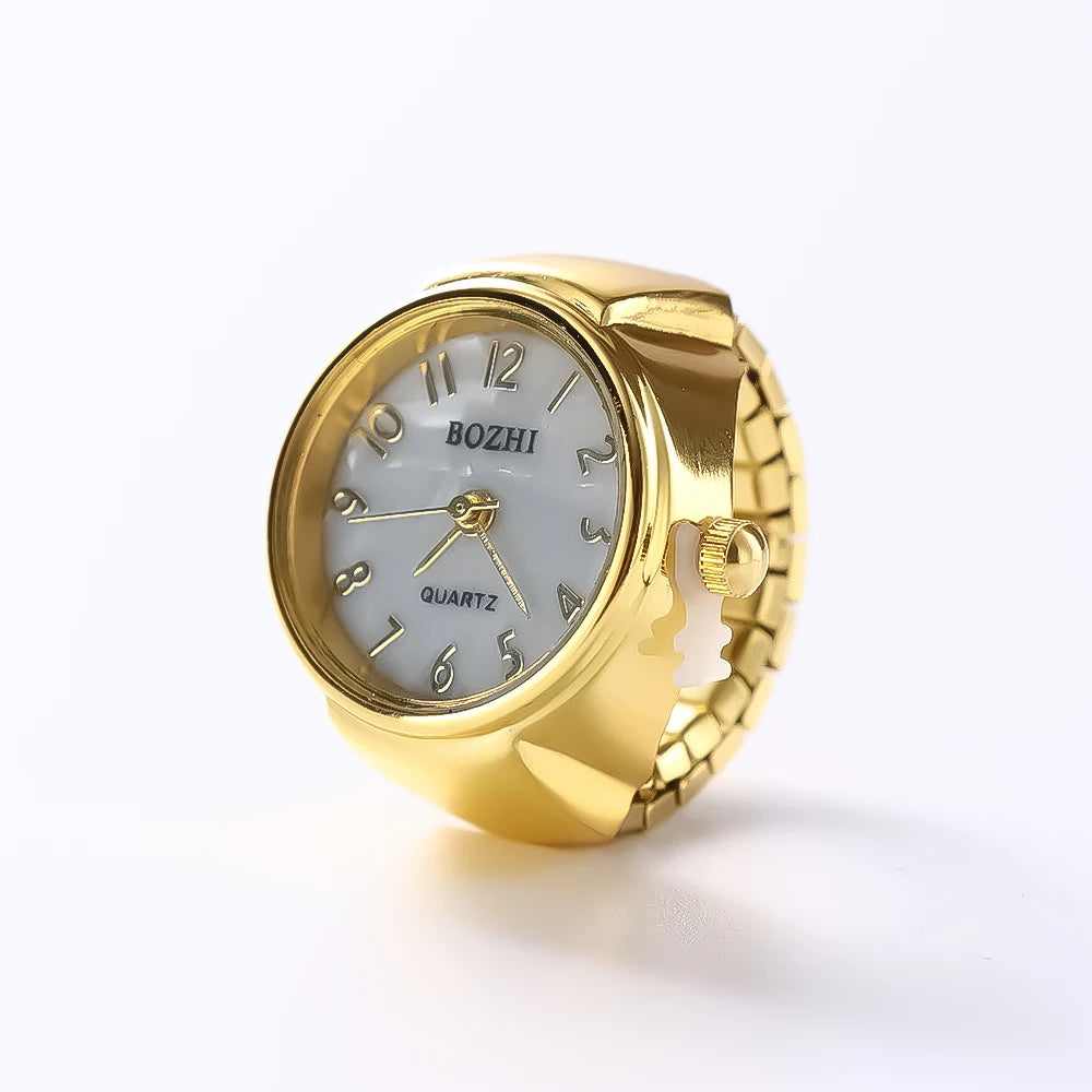 Modische Ringe, Fingeruhren, Modische Party-Quarzuhren, Unisex-Paarringe, Schmuckgeschenk, echt
