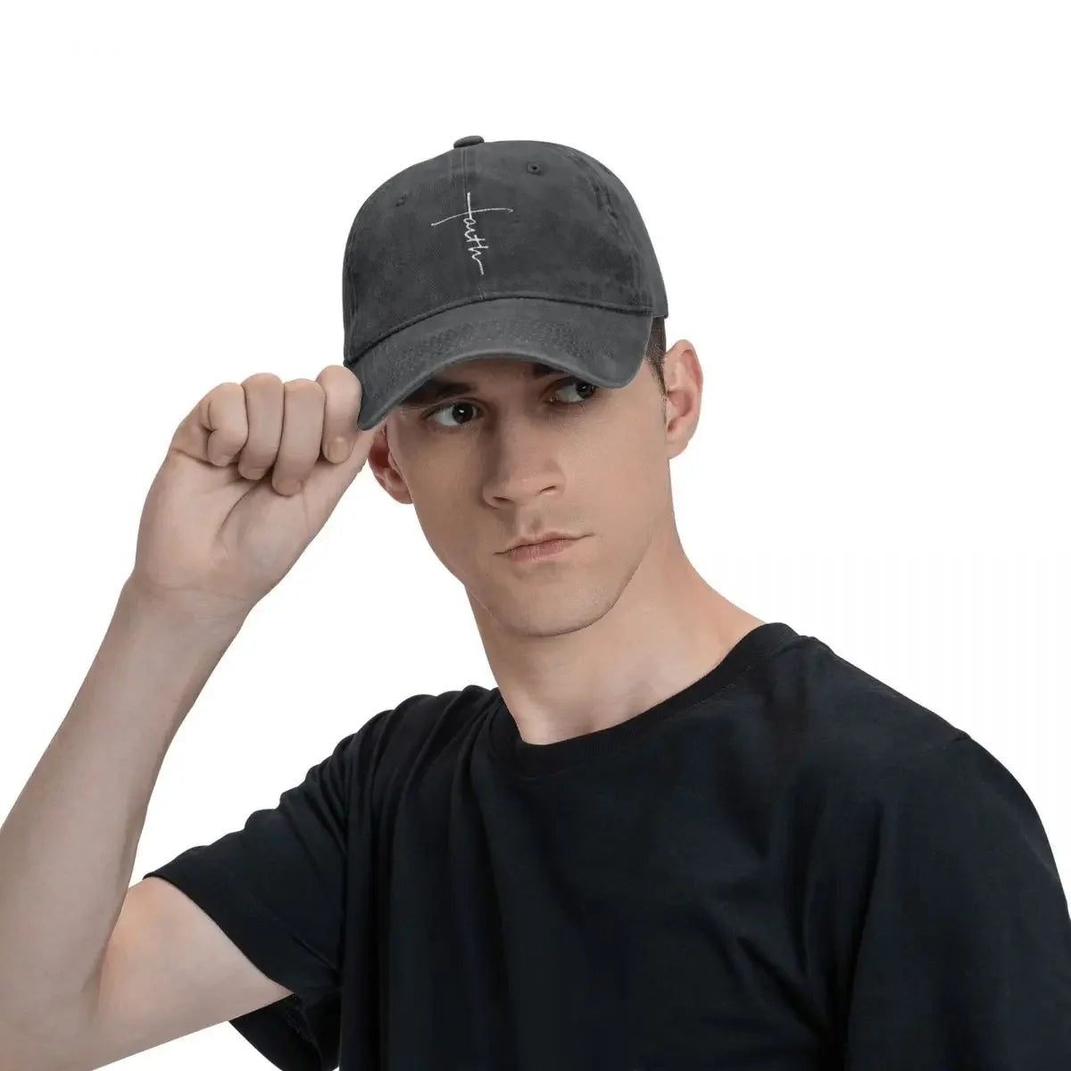 Hip Hop Baseball Cap Snapback Baseballmütze Jesus Glaube Kreuz Christlich Frühling Herbst Mütze Denim Casquette Mode