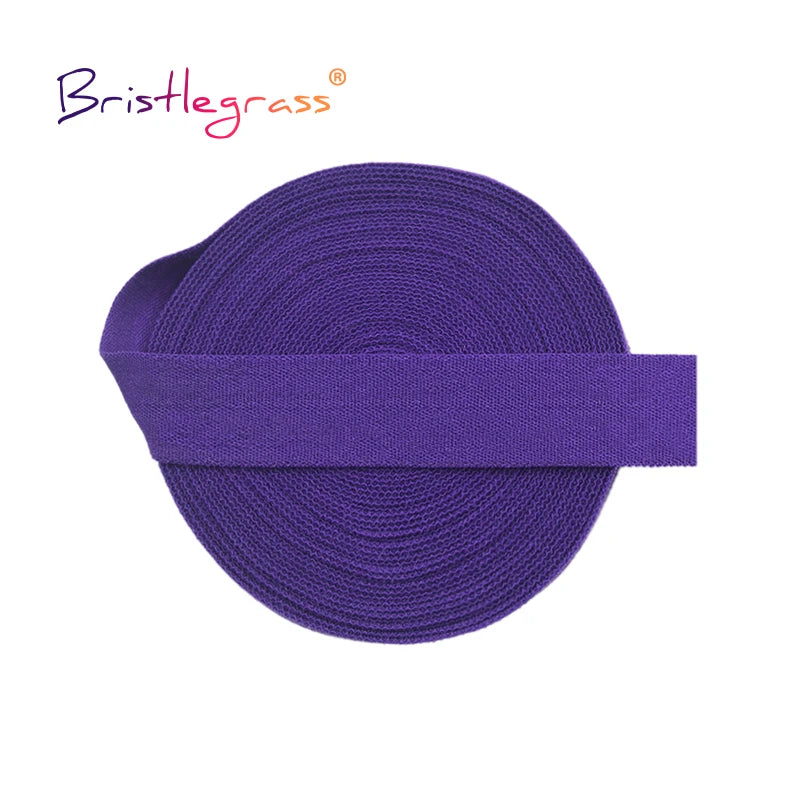 BRISTLEGRASS 2 5 10 Yard 5/8" 15mm Einfarbig Matt Nicht Glänzend Falzgummi FOE Spandex Band Stirnband Unterwäsche Kleid Nähen Borte