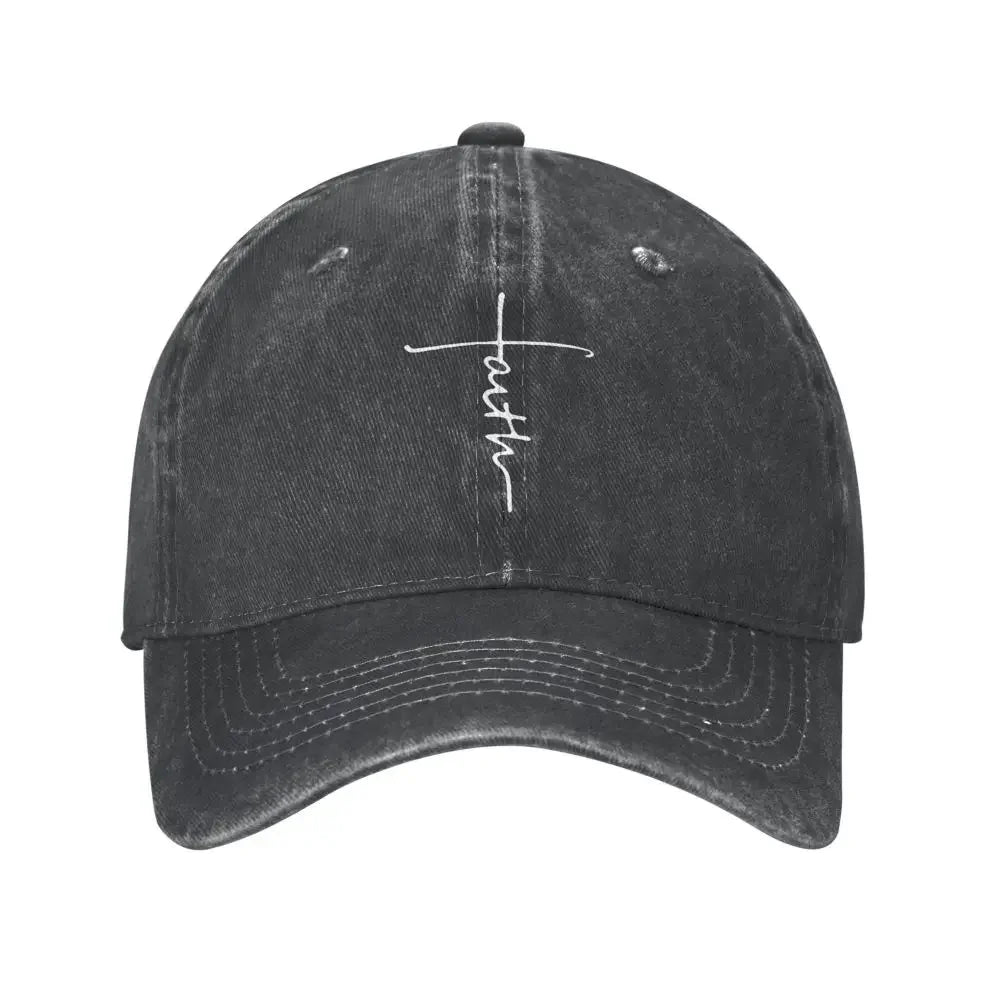 Hip Hop Baseball Cap Snapback Baseballmütze Jesus Glaube Kreuz Christlich Frühling Herbst Mütze Denim Casquette Mode
