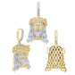 2024Neu Zweifarbig Roségoldfarbe Hip Hop Jesus Christus Kopf Anhänger Mikro Pavé 5A Zirkonia CZ Iced Out Herren Mode Schmuck