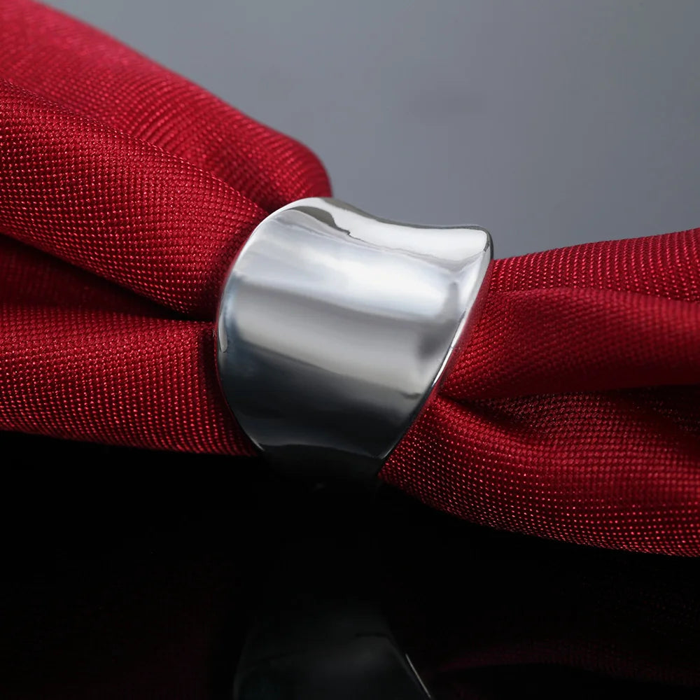 Heiße klassische Charms 925 Sterling Silber breite Ringe für Herren Damen Größe 6 7 8 9 10 Mode Party edler Schmuck Weihnachtsgeschenke