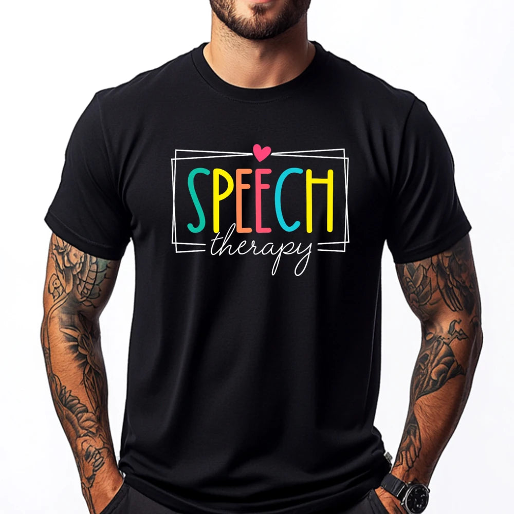 Logopädie Sprachtherapeut SLP Herren Designer T-Shirt Winter Neujahr Weihnachtsgeschenk Idee