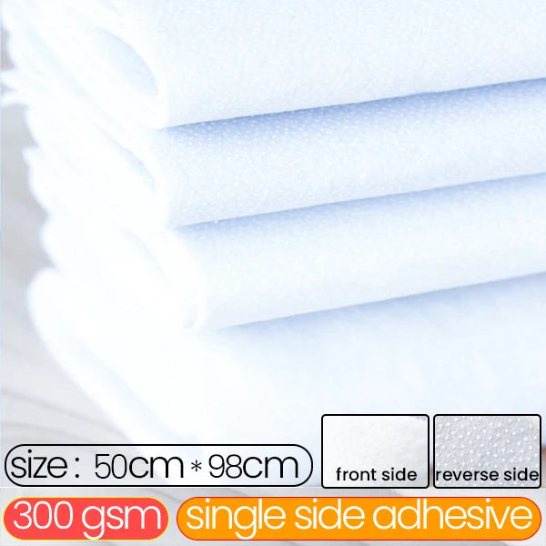 180/200/280/300/320/370/400 g/m² einseitig klebendes Wattevlies aus Baumwolle, cremefarbenes Zwischenfutter, perfekt für Handtaschen, Bastelarbeiten, DIY-Stoffe