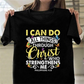 Ich kann alles durch Christus tun, Druck Frauen T-Shirt Kurzarm O-Neck Loose Frauen T-Shirt Damen T-Shirt Camisetas Mujer