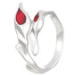 Gotische Ringe unregelmäßig Dunkelheit Roter Stil offener Ring für Damen Zeigefinger Ring Schmuck Geschenk