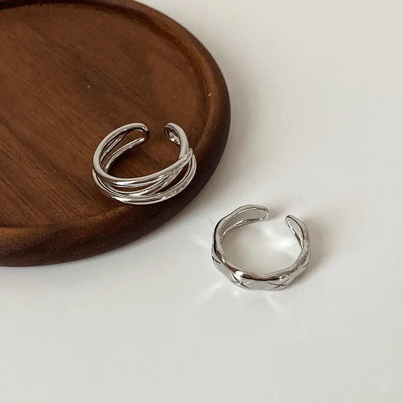 Handgewebter Liebesperlenring Mode Damen Herren Runder Kugelperlen verstellbarer Retro-Ring Schmuck