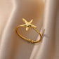 Edelstahlringe für Damen Wasserdicht Offen Goldfarbener Ring Hochzeits-Paarband Schmuck Geschenke Kostenloser Versand Artikel anillos