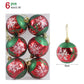 6 Stück 6 cm transparente Schneeball-Weihnachtskugeln Anhänger für Weihnachtsbaumschmuck Klare Kugeln Hängende Ornamente Weihnachten Navidad