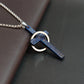 Schlichte Kreuzkette mit Kreis Anhänger Edelstahl Halskette Christ Kreuz Halskette für Herren Jungen Coole Halskette Collier
