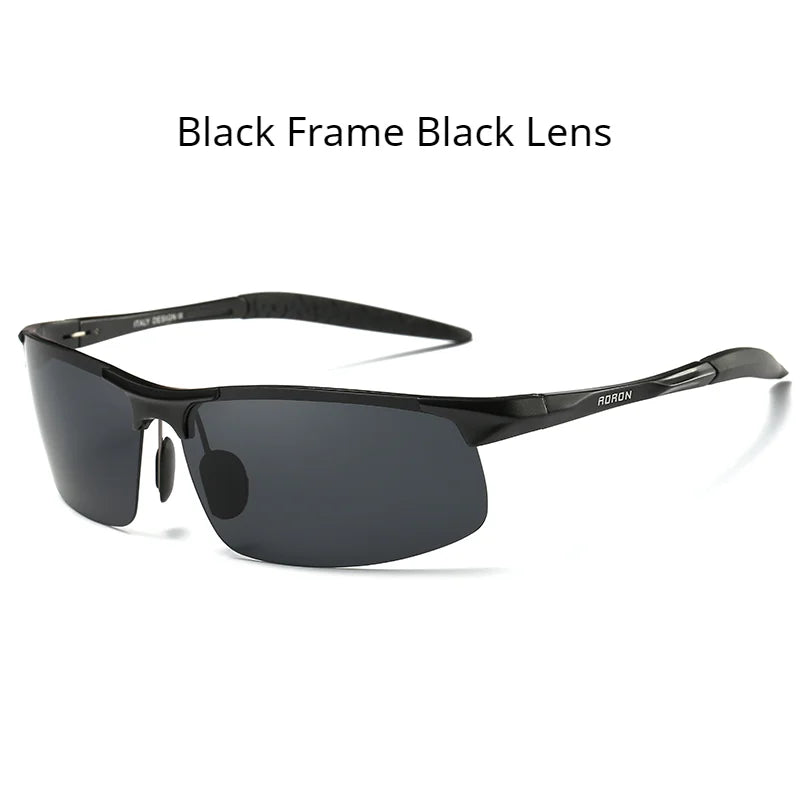 AORON Polarisierte Herren-Sonnenbrille für Autofahrer, Aluminium-Magnesium-Rahmen, Sport-Sonnenbrille, Fahrer-Retro-Brille, UV400, Blendschutz