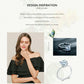 2023 Klassischer Luxus Echter massiver 925 Sterling Silber Ring 3 Karat 10 Herzen Pfeile Zirkon Hochzeitsschmuck Ringe Verlobung Für Frauen