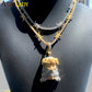 2024 New Bling  Jesus Christ Head Necklace Full Micro Paved 5A Cubic Zirconia Pendant For Men Iced Out Charm Hip Hop Jewelry