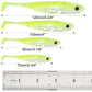 Dr.Fish 5/6 Stück Angelköder Weichplastik Silikonköder Paddelschwanz Shad Wurm Swimbait Süßwasser Barsch Forelle 70mm 80mm 100mm