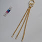 Camal 1 Stück L26cm Chrom/Gold Hängekette für Aufhänger Mittelstück Kronleuchter Rahmen Hochzeit Weihnachtsfeier Kristallperlen Dekor