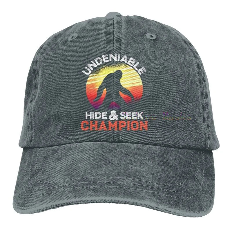 Bigfoot is Real and He Tried to Eat My Ass Baseball Cap Unisex Vintage Trucker Hat Adjustable Cowboy Hats for Mens Womens