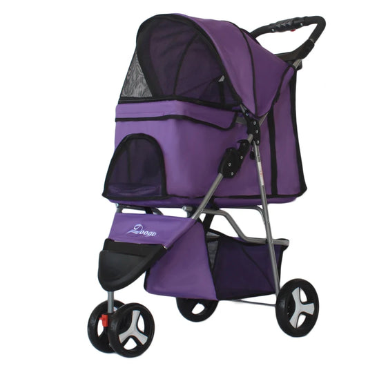 Leichter Ausflug, kleiner und mittelgroßer Haustierkinderwagen, ganzjährig verwendbarer Hunde- und Katzenkinderwagen, faltbarer Dreiradkäfig für Haustiere