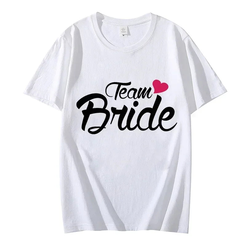 Team Braut Braut T-Shirts für Frauen Oberteile Junggesellinnenabschied Grafik T-Shirts Brautjungfern T-Shirts Frauen T-Shirts Kleidung