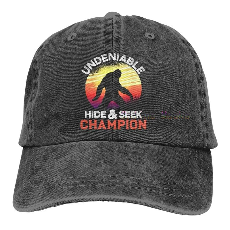 Bigfoot is Real and He Tried to Eat My Ass Baseball Cap Unisex Vintage Trucker Hat Adjustable Cowboy Hats for Mens Womens