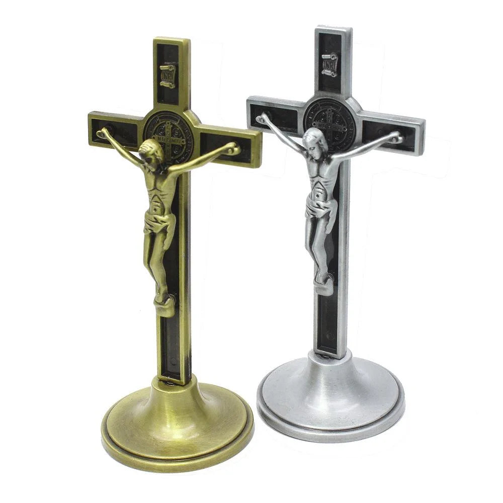 Kreuz Kruzifix Ständer Christus Katholische Jesus Statue Figur Religiöses Gebet Kirche Dekoration Auto Zuhause Kapelle Dekor