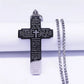 HNSP Edelstahl Bibel Großes Kreuz Halskette Anhänger für Herren Schmuck Religion Zubehör