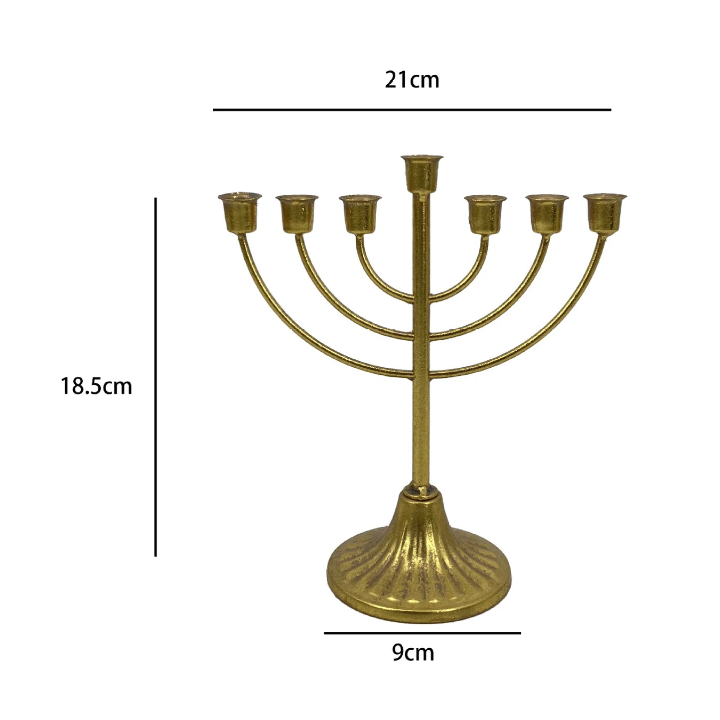 Tisch Jüdischer Kerzenhalter Breite Robuste Basis Chanukka Dekoration Menora für Regal Schrank Kamin Wohnzimmer Schreibtisch