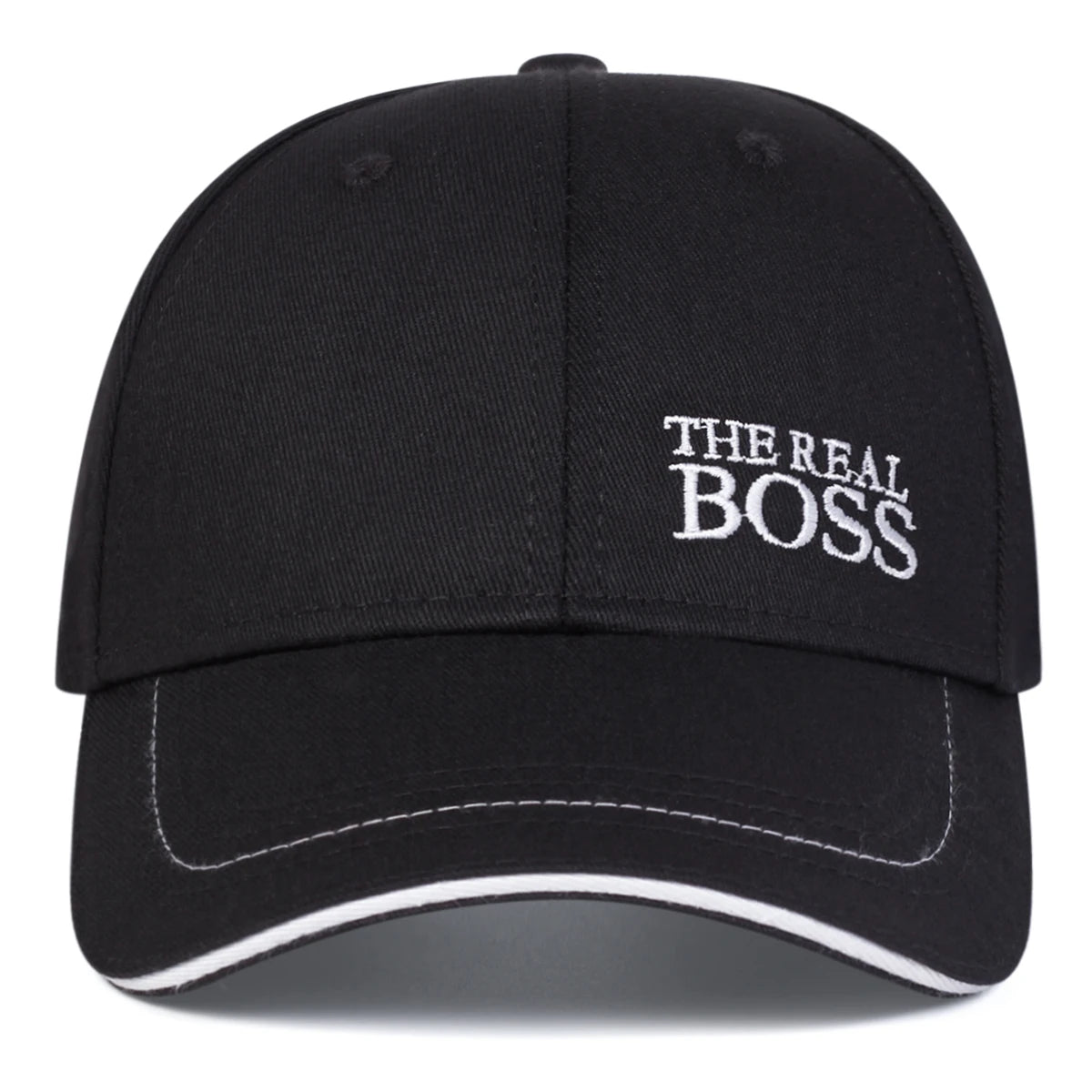 Unisex THE REAL BOSS Buchstabenstickerei Baseball Caps Frühling und Herbst Outdoor Verstellbare Freizeit Hüte Hip Hop Hut Sonnenhut