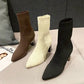 Neue Damen-Spitzstiefel 2025: Modische, schlanke Sockenstiefel und lässige, dicke High-Heel-Sockenstiefel
