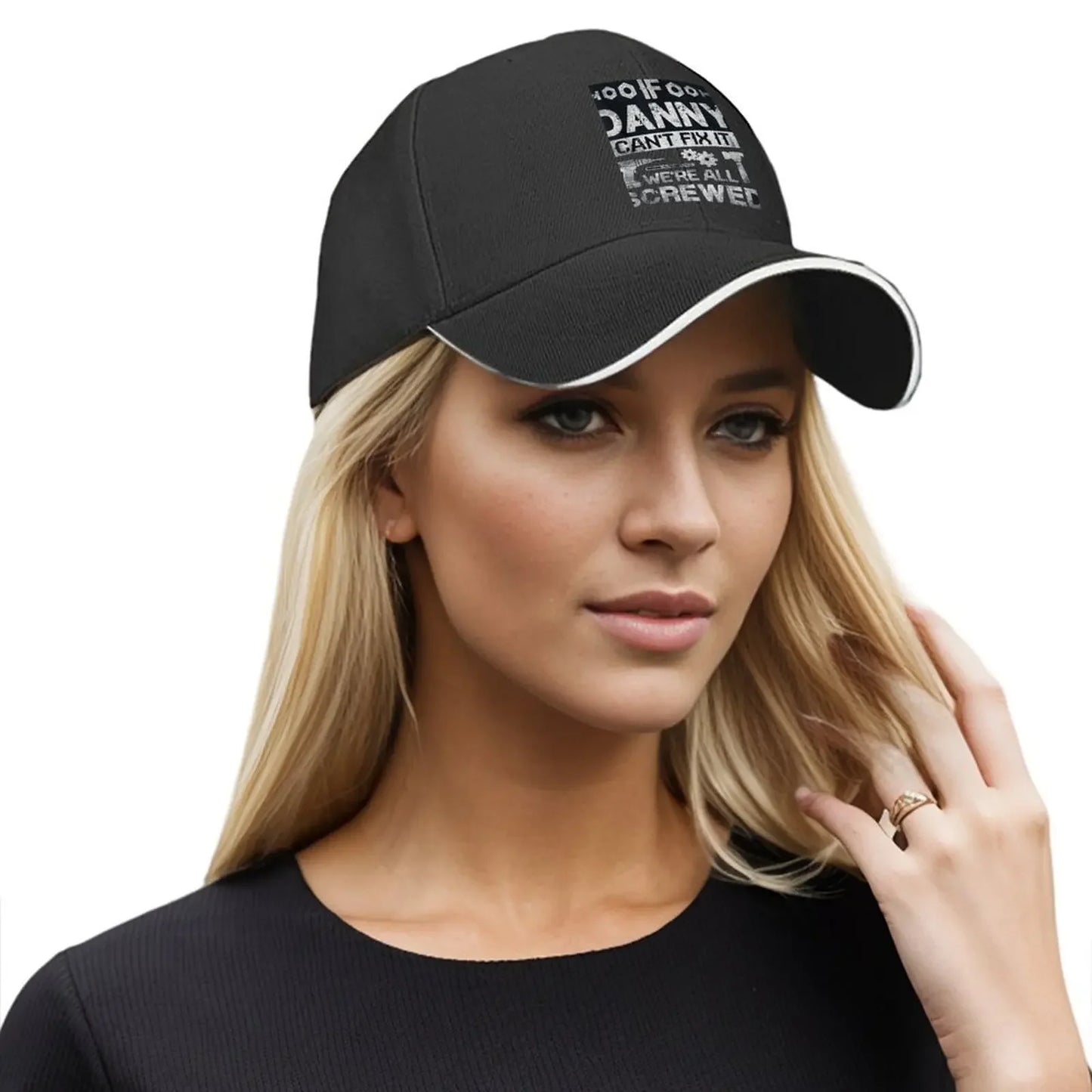 White Letter Print Kids Baseball Cap Fashion Comfort Vintage Hip Hop Baseball Hat Adjustable Sandwich Brim All Seasons