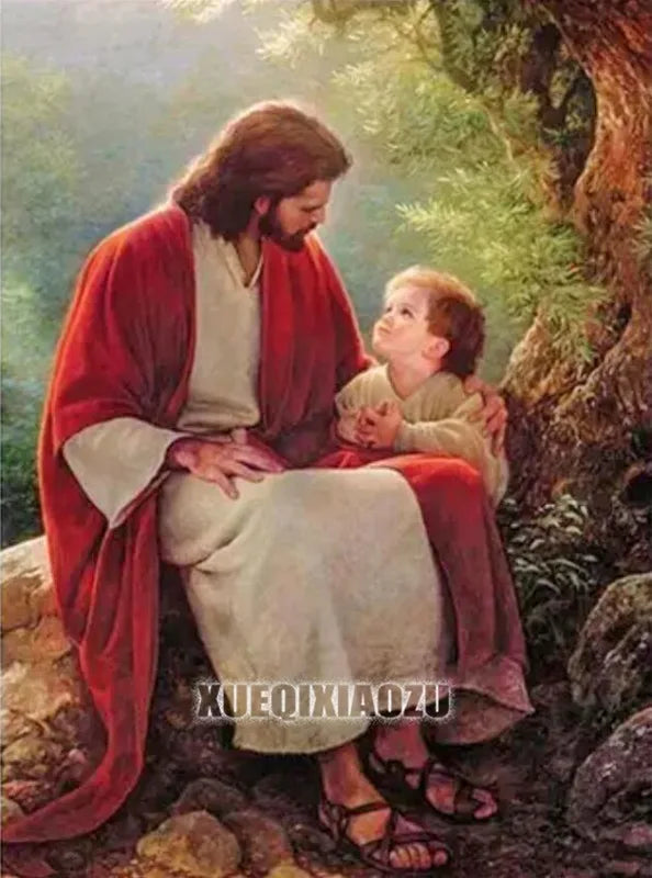 Christ Jesus Diamond Painting Jesus' Redemption Diamond Mosaic Rhinestone Inlaid Cross Stitch Set DIY Home Decoration Gift