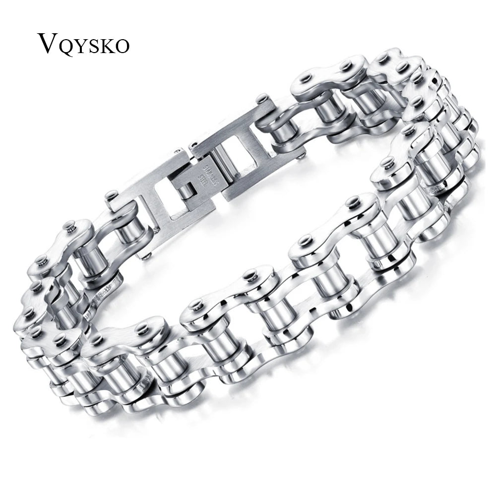 PUNK Biker Herrenarmband 316L Edelstahl Mode Schmuck Fahrrad Kette Armschmuck pulsera hombre acero inoxidable