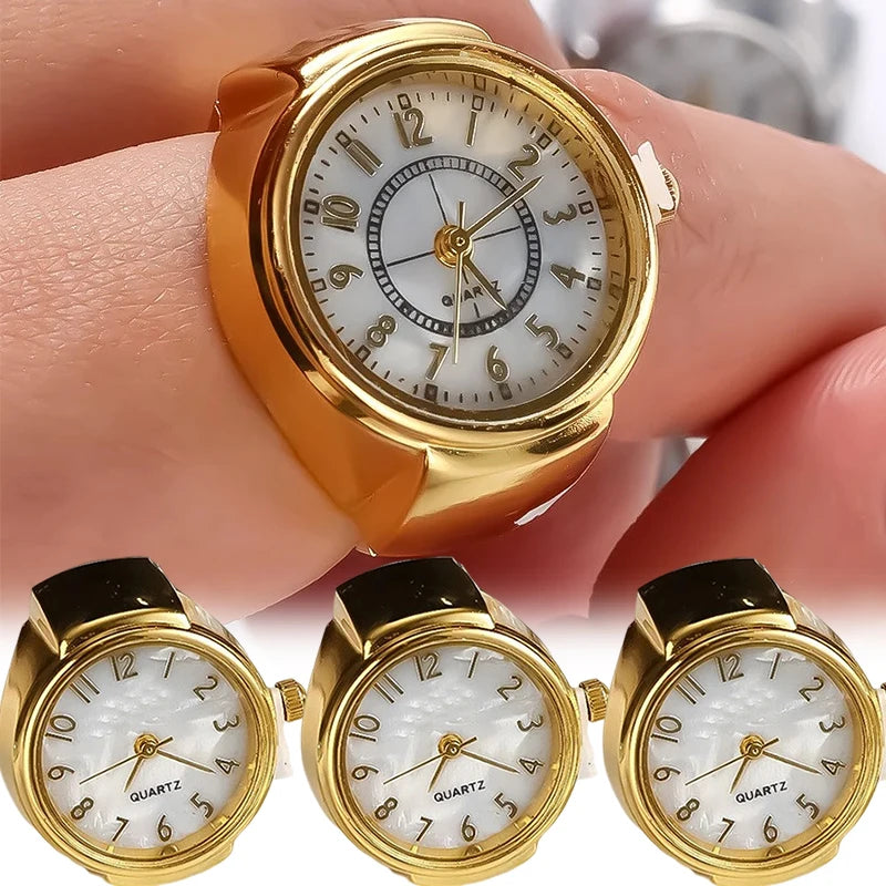 Modische Ringe, Fingeruhren, Modische Party-Quarzuhren, Unisex-Paarringe, Schmuckgeschenk, echt
