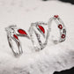 Gotische Ringe unregelmäßig Dunkelheit Roter Stil offener Ring für Damen Zeigefinger Ring Schmuck Geschenk