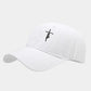 Vintage washed vintage unisex faith cross embroidered baseball cap - soft, breathable, adjustable dad cap, hip-hop style, suitab