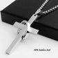 Schlichte Kreuzkette mit Kreis Anhänger Edelstahl Halskette Christ Kreuz Halskette für Herren Jungen Coole Halskette Collier