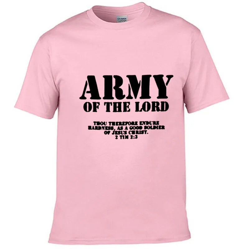 Army Of The Lord Christian Jesus Christ Men And Women Couples Matching T-Shirt Novel Style Custom Printing T Shirt Plus Size