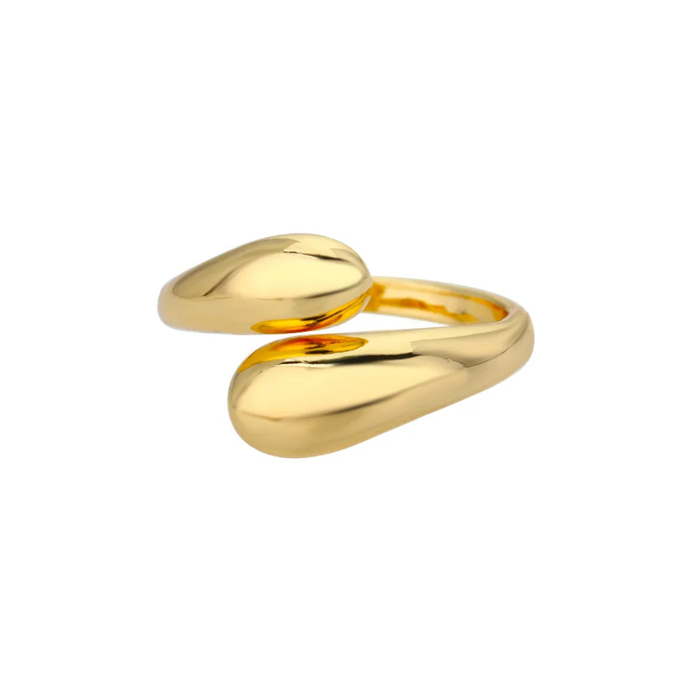 Edelstahlringe für Damen Wasserdicht Offen Goldfarbener Ring Hochzeits-Paarband Schmuck Geschenke Kostenloser Versand Artikel anillos