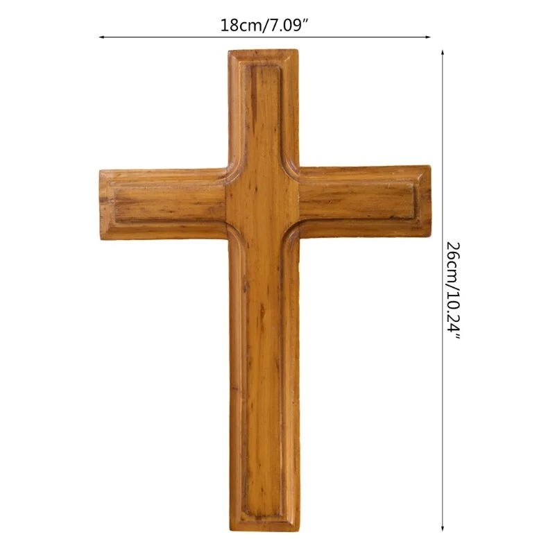 Wooden Cross Ornaments Christ Wall Hanging Table Cross for Home Altar Chapel Church Decoration Christian Gift Crafts