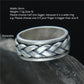 Echte 925 Sterling Silber Ringe für Männer und Frauen Drehring Matt geflochten gedrehtes Seil Retro Antik Stil