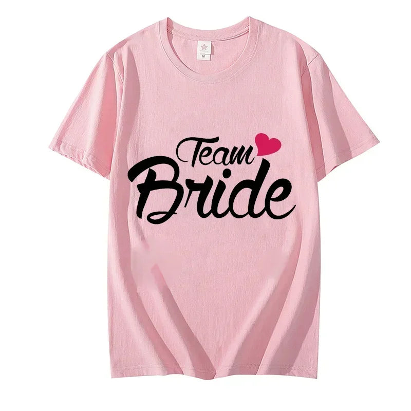 Team Braut Braut T-Shirts für Frauen Oberteile Junggesellinnenabschied Grafik T-Shirts Brautjungfern T-Shirts Frauen T-Shirts Kleidung