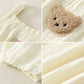 2PCS Summer Baby Clothes Set With Cap Toddler One Piece Cute Bear Sling Romper Fisherman Hat Infant Girl Boy Jumpsuit Outfit