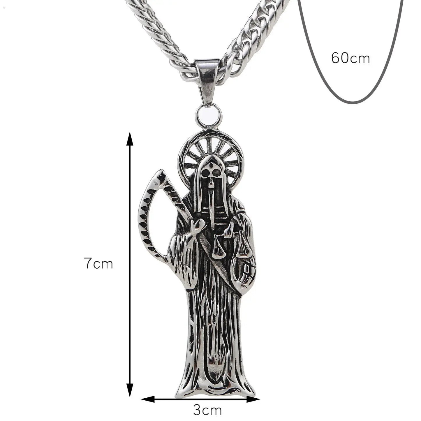 316L Edelstahl Charm Mode Kruzifix Jesus Kreuz Halskette Anhänger Mehrlagige Jesus Christus Kruzifix Halsketten 24''